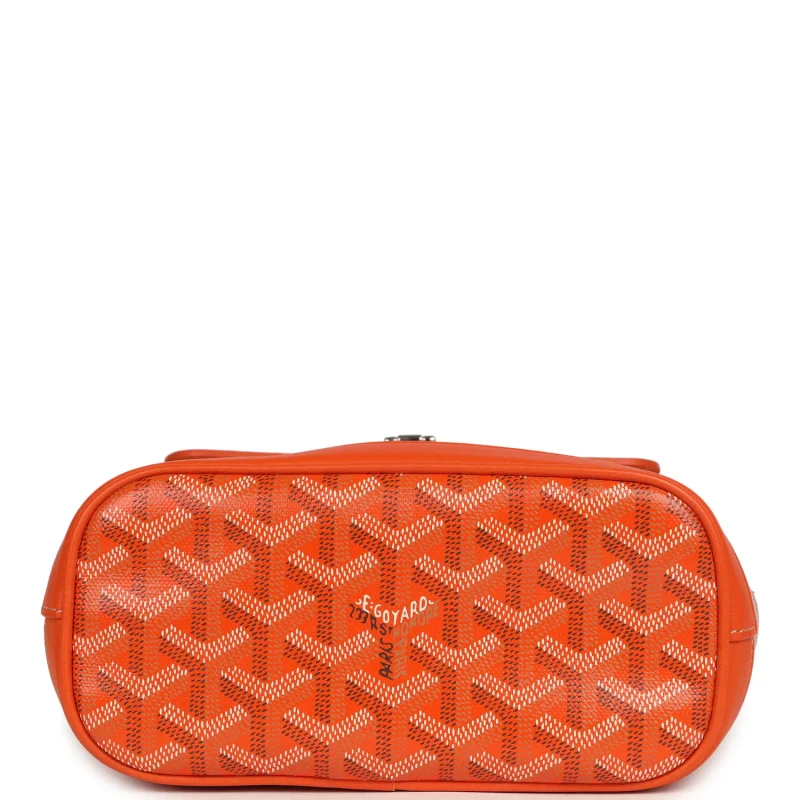 GOYARD GOYARDINE CANVAS ORANGE MINI ALPIN BACKPACK PALLADIUM HARDWARE