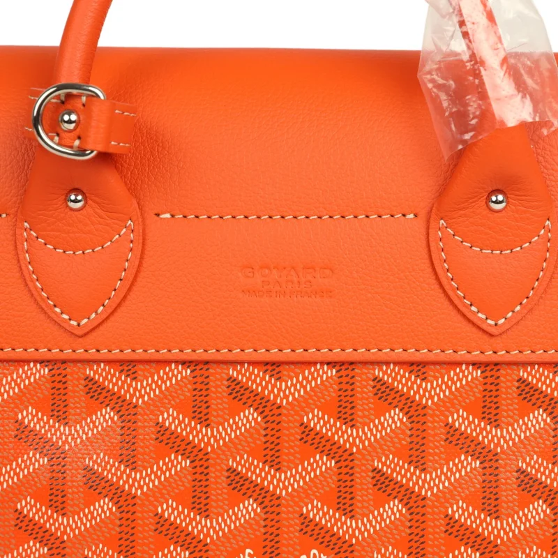 GOYARD GOYARDINE CANVAS ORANGE MINI ALPIN BACKPACK PALLADIUM HARDWARE