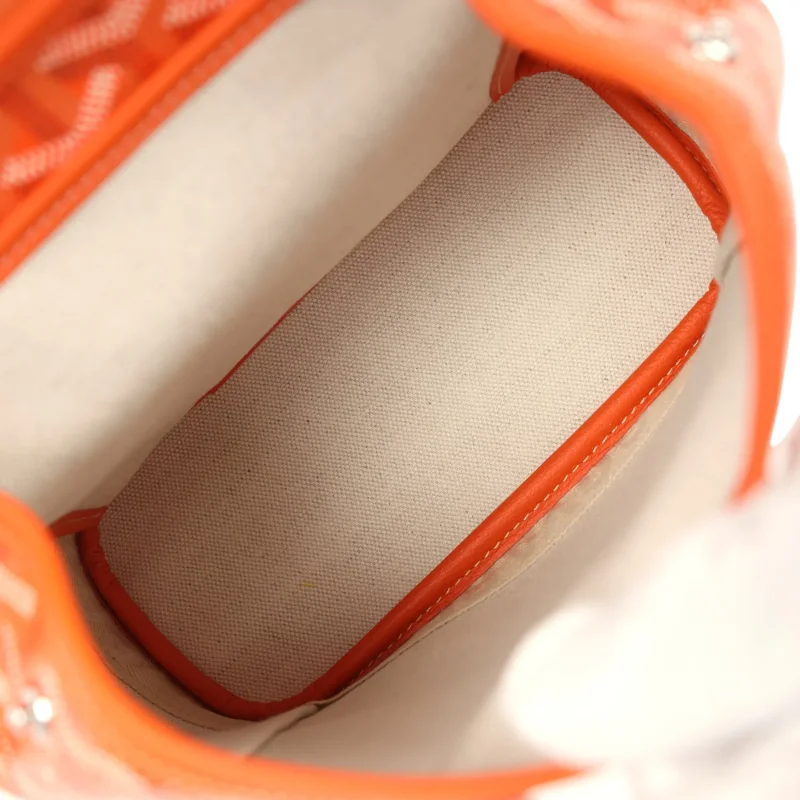 GOYARD GOYARDINE CANVAS ORANGE MINI ALPIN BACKPACK PALLADIUM HARDWARE