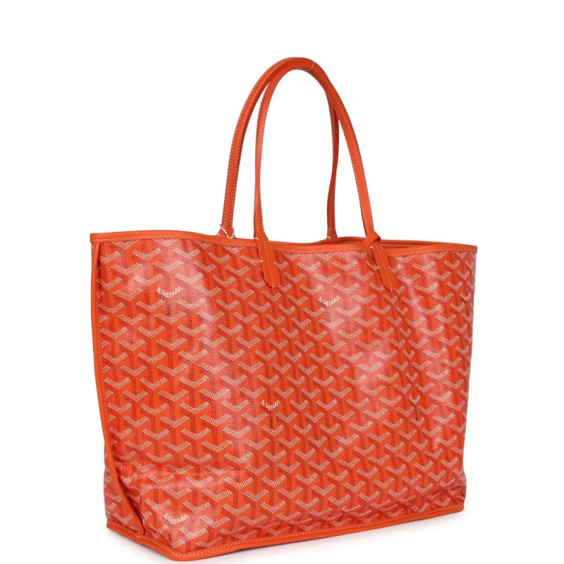 GOYARD ANJOU PM ORANGE GOYARDINE CANVAS PALLADIUM HARDWARE