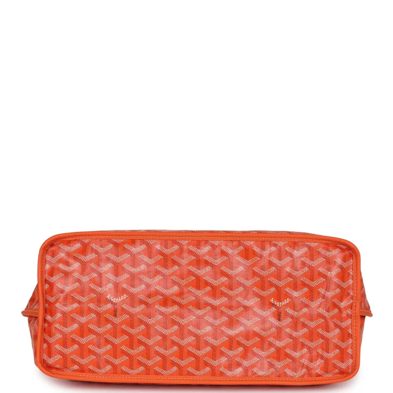 GOYARD ANJOU PM ORANGE GOYARDINE CANVAS PALLADIUM HARDWARE