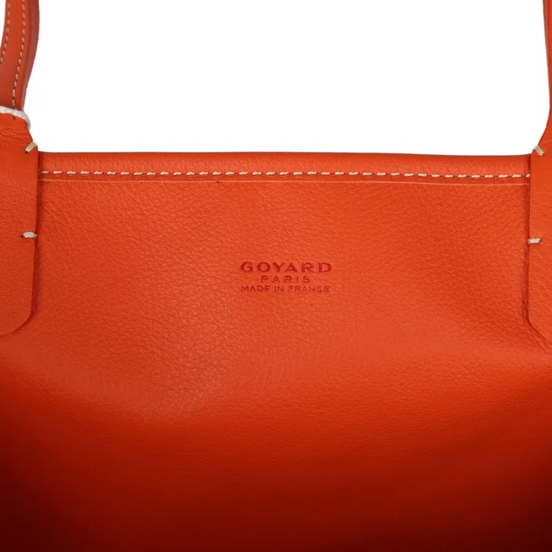 GOYARD ANJOU PM ORANGE GOYARDINE CANVAS PALLADIUM HARDWARE