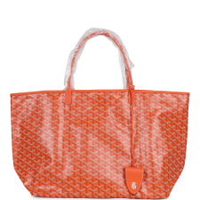 GOYARD GOYARDINE ORANGE SAINT LOUIS GM TOTE BAG PALLADIUM HARDWARE
