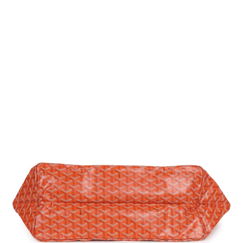 GOYARD GOYARDINE ORANGE SAINT LOUIS GM TOTE BAG PALLADIUM HARDWARE