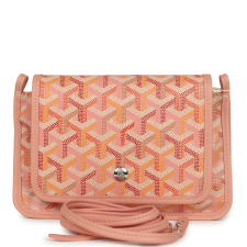 GOYARD PLUMET POCKET WALLET POWDER PINK GOYARDINE PALLADIUM HARDWARE
