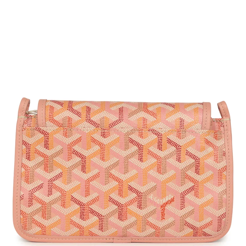 GOYARD PLUMET POCKET WALLET POWDER PINK GOYARDINE PALLADIUM HARDWARE