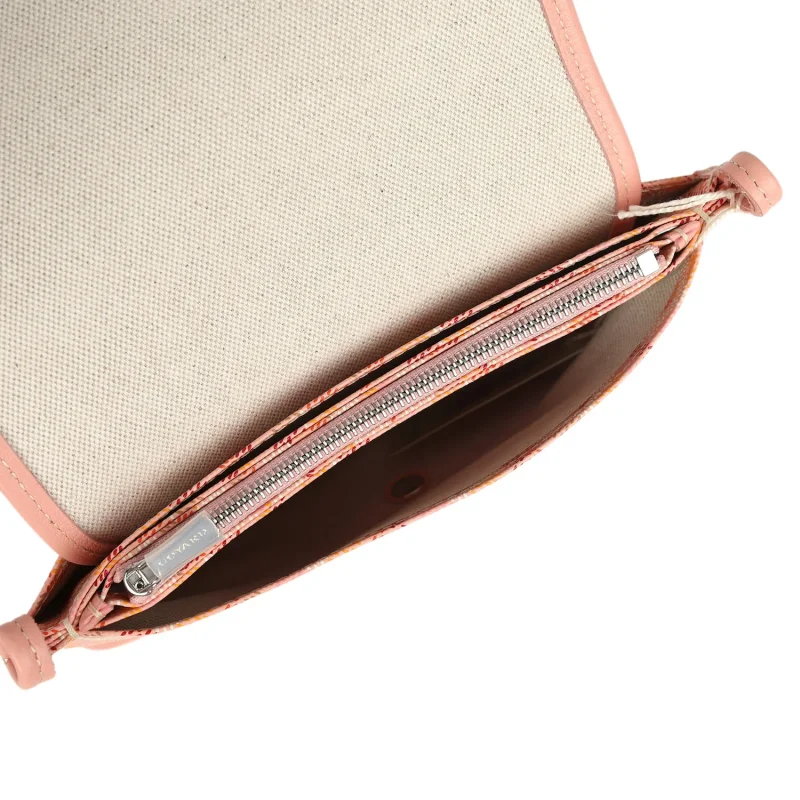 GOYARD PLUMET POCKET WALLET POWDER PINK GOYARDINE PALLADIUM HARDWARE