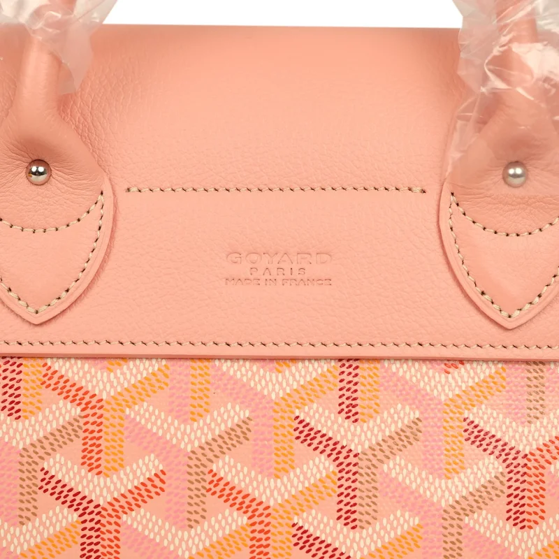 GOYARD GOYARDINE CANVAS POWDER PINK MINI ALPIN BACKPACK PALLADIUM HARDWARE