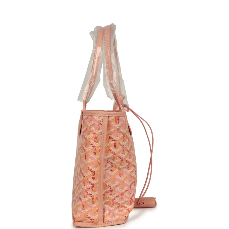 GOYARD GOYARDINE ANJOU POWDER PINK MINI BAG PALLADIUM HARDWARE