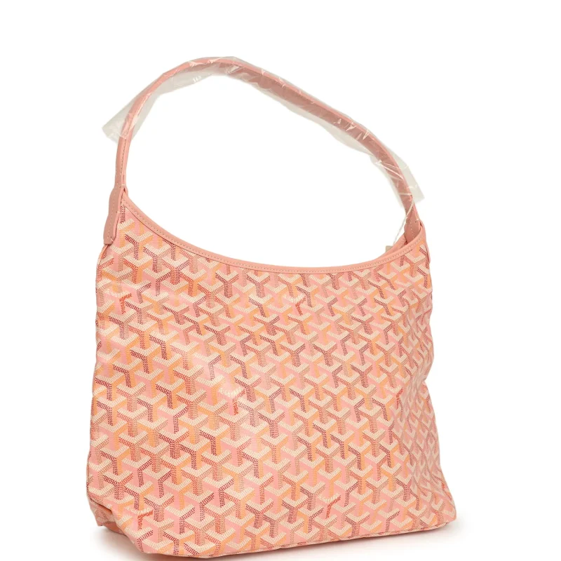 GOYARD GOYARDINE POWDER PINK BOHEME HOBO BAG PALLADIUM HARDWARE