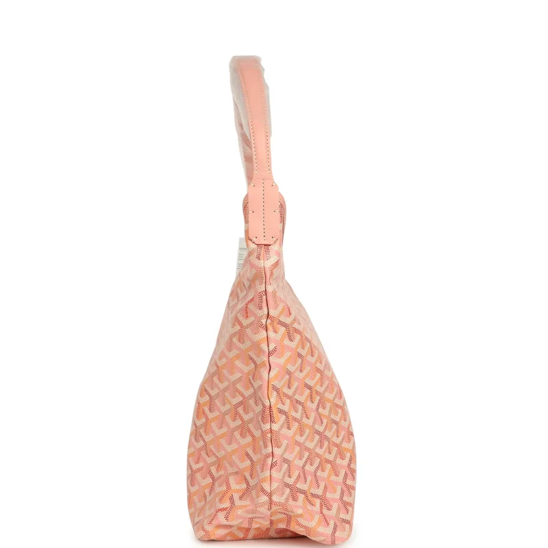 GOYARD GOYARDINE POWDER PINK BOHEME HOBO BAG PALLADIUM HARDWARE