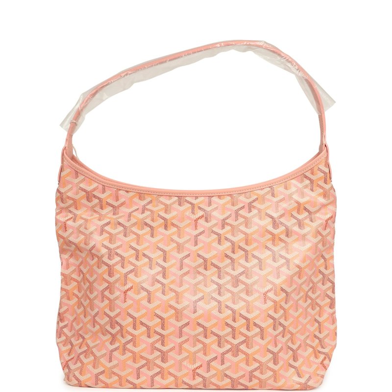 GOYARD GOYARDINE POWDER PINK BOHEME HOBO BAG PALLADIUM HARDWARE