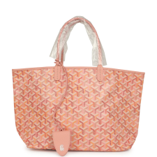 GOYARD GOYARDINE POWDER PINK SAINT LOUIS PM TOTE PALLADIUM HARDWARE