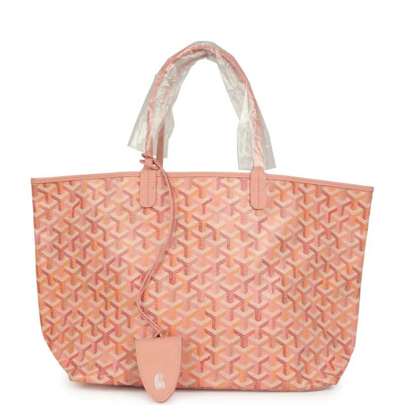GOYARD GOYARDINE POWDER PINK SAINT LOUIS PM TOTE PALLADIUM HARDWARE