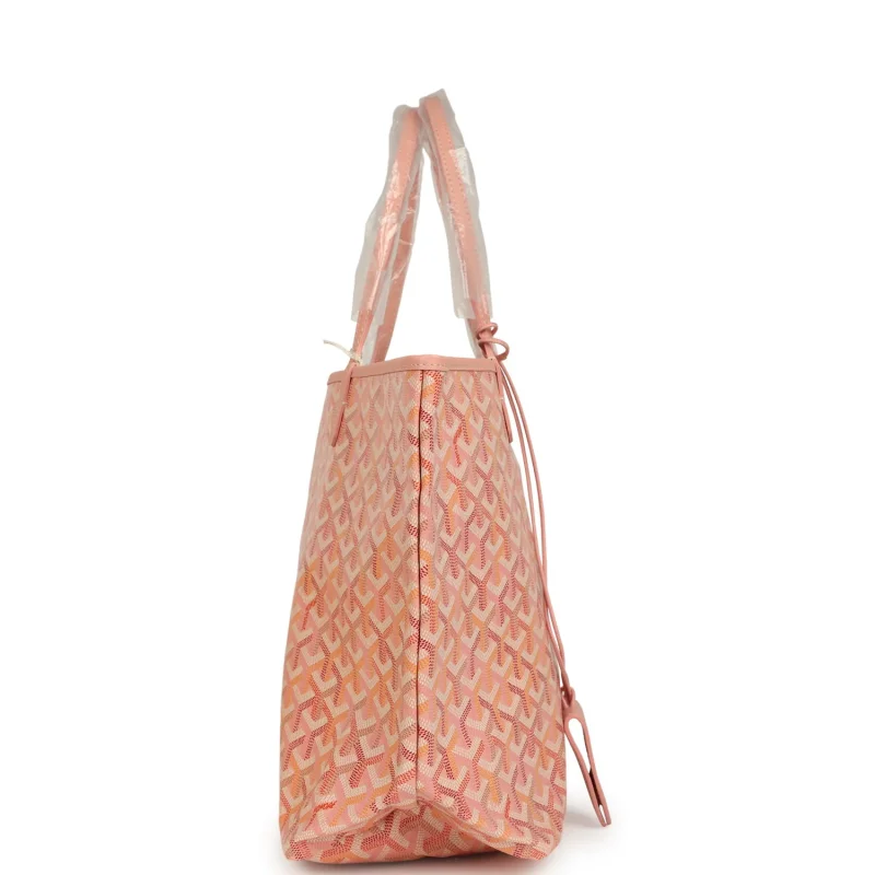 GOYARD GOYARDINE POWDER PINK SAINT LOUIS PM TOTE PALLADIUM HARDWARE