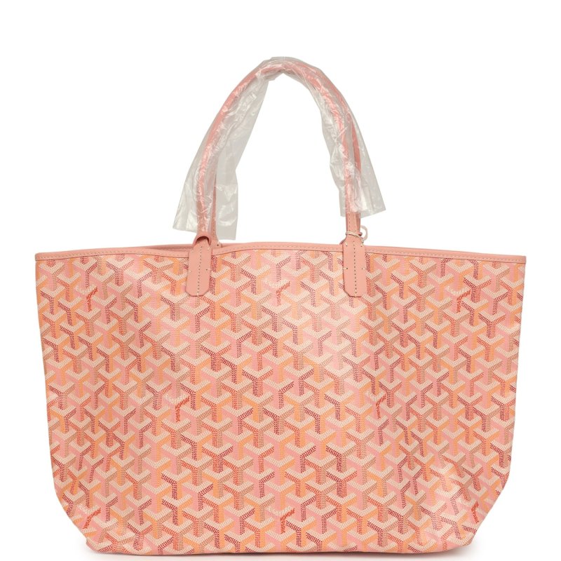 GOYARD GOYARDINE POWDER PINK SAINT LOUIS PM TOTE PALLADIUM HARDWARE