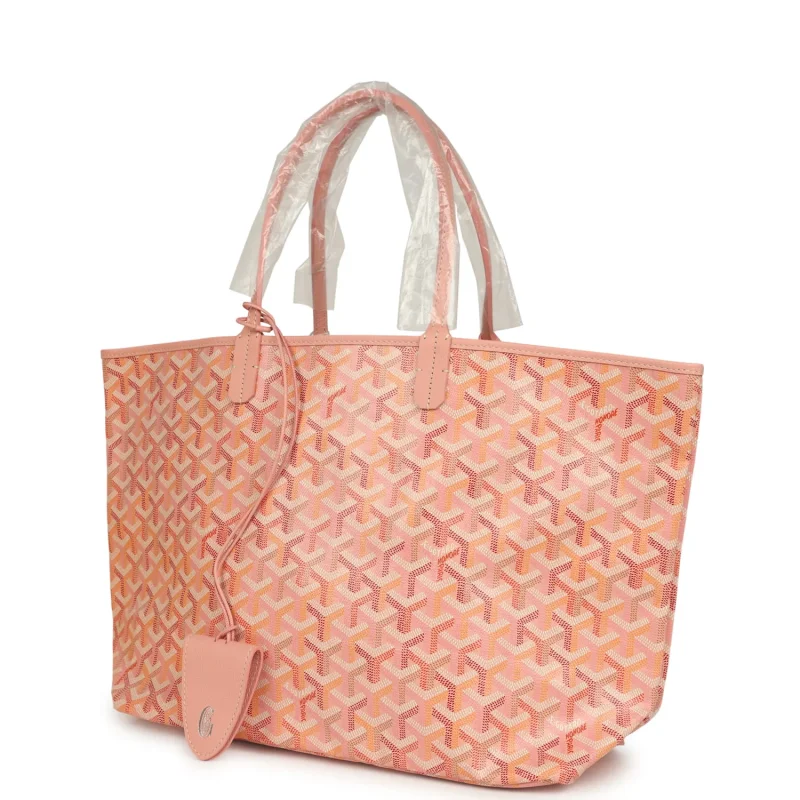 GOYARD GOYARDINE POWDER PINK SAINT LOUIS PM TOTE PALLADIUM HARDWARE