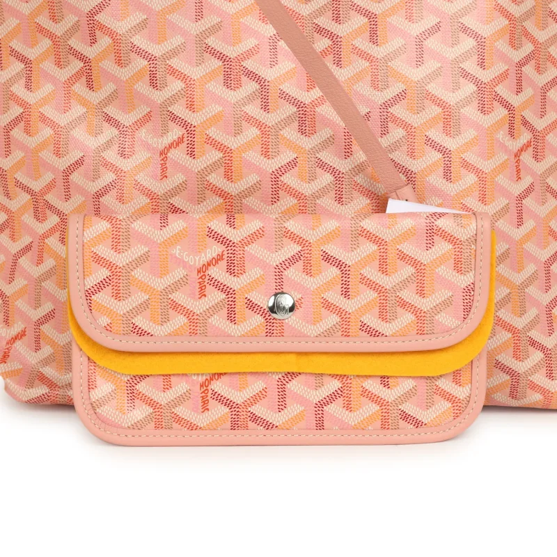GOYARD GOYARDINE POWDER PINK SAINT LOUIS PM TOTE PALLADIUM HARDWARE