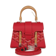 GOYARD GOYARDINE CANVAS FUCHSIA SAIGON STRUCTURE NANO PALLADIUM HARDWARE
