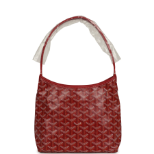 GOYARD GOYARDINE RED BOHEME MINI HOBO BAG PALLADIUM HARDWARE