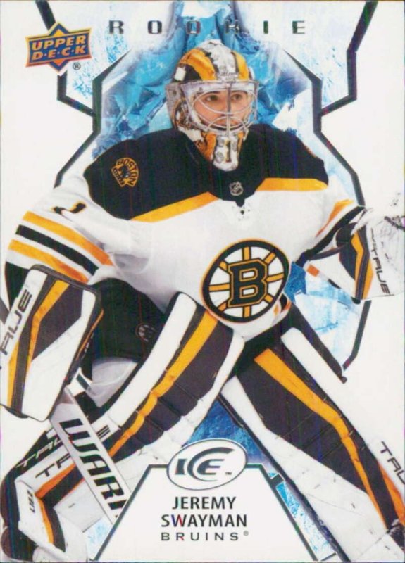 UPPER DECK ICE 141 JEREMY SWAYMAN BOSTON BRUINS ROOKIE HOCKEY CARD 2021-22