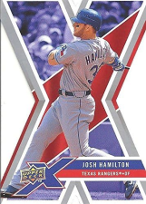 UPPER DECK JOSH HAMILTON ROOKIE DIE CUT SHORT PRINT BASEBALL CARD 95 TEXAS RANGERS 2008