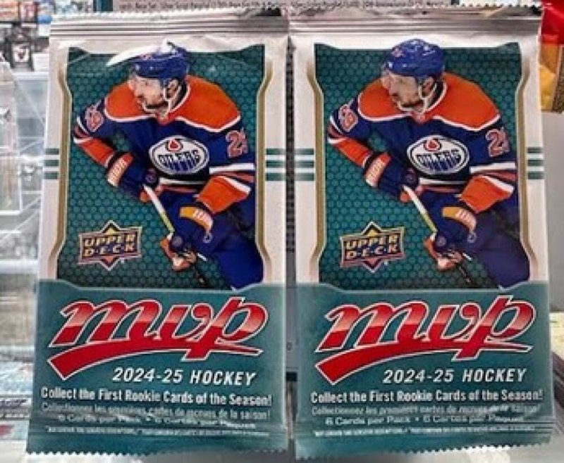 UPPER DECK MVP NHL HOCKEY GRAVITY FEED 2-PACK FACTORY SEALED LOT 2024-25