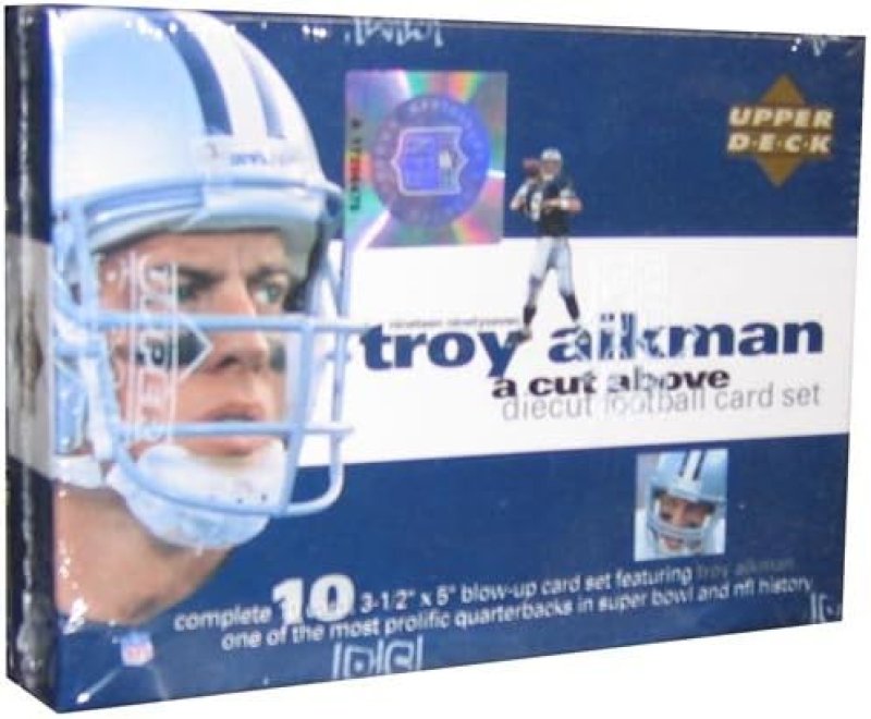 UPPER DECK A CUT ABOVE TROY AIKMAN DIE CUT FOOTBALL CARD SET - 10 CARDS 1997