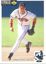 UPPER DECK ROOKIE CARD 152 ATLANTA BRAVES COLLECTORS CHOICE FREE SHIPPING CHIPPER JONES 1993