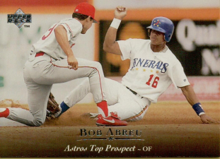 UPPER DECK BOB ABREU ROOKIE BASEBALL CARD 48 JACKSON GENERALS TOP PROSPECT FREE SHIPPING 1994