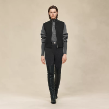 HERMES "CHAINE D'ANCRE" SLEEVELESS VEST GRIS OBSCUR