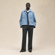 HERMES "CHAINE D'ANCRE" SHORT COAT BLEU ADRIATIQUE