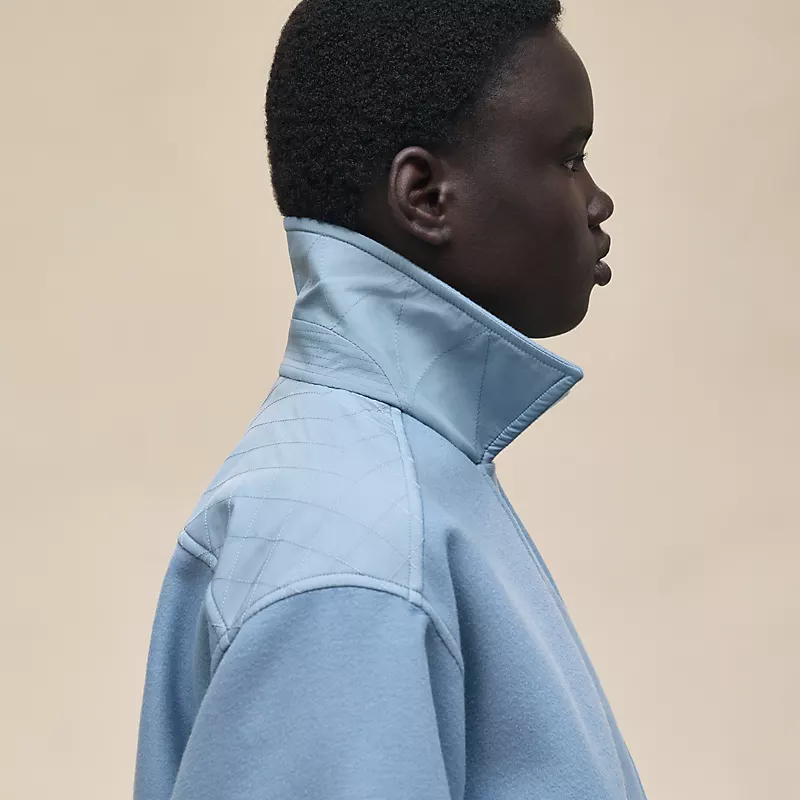 HERMES "CHAINE D'ANCRE" SHORT COAT BLEU ADRIATIQUE