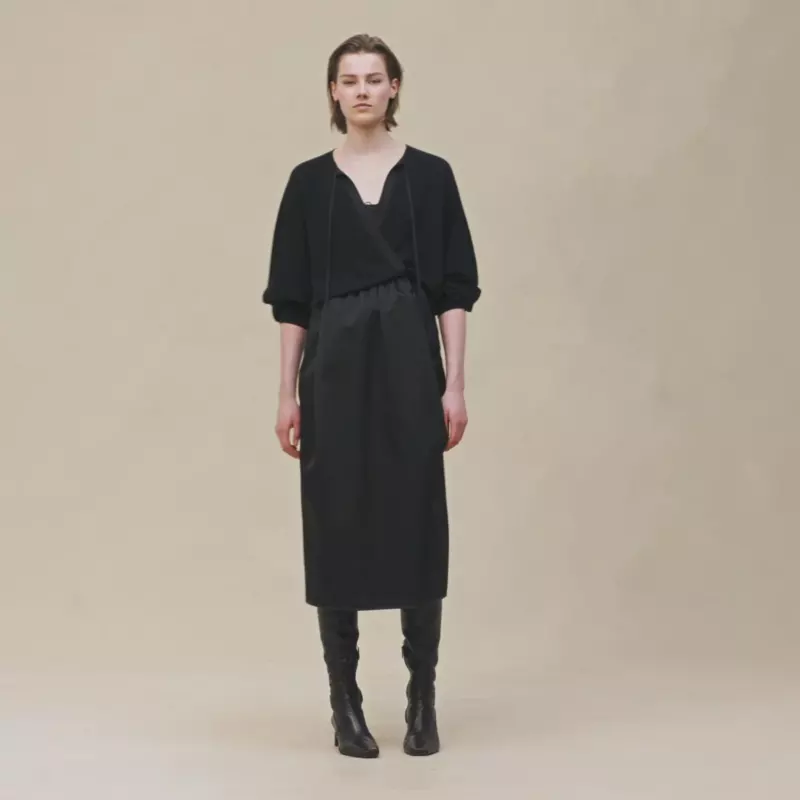HERMES WRAP CASHMERE CARDIGAN NOIR
