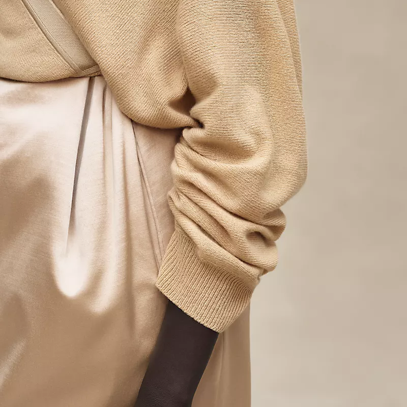 HERMES WRAP CASHMERE CARDIGAN BEIGE LUMIèRE