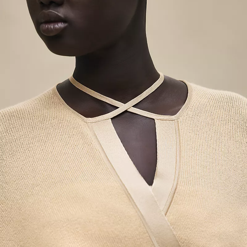 HERMES WRAP CASHMERE CARDIGAN BEIGE LUMIèRE