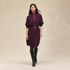 HERMES LONG CASHMERE CARDIGAN ROUGE BORDEAUX