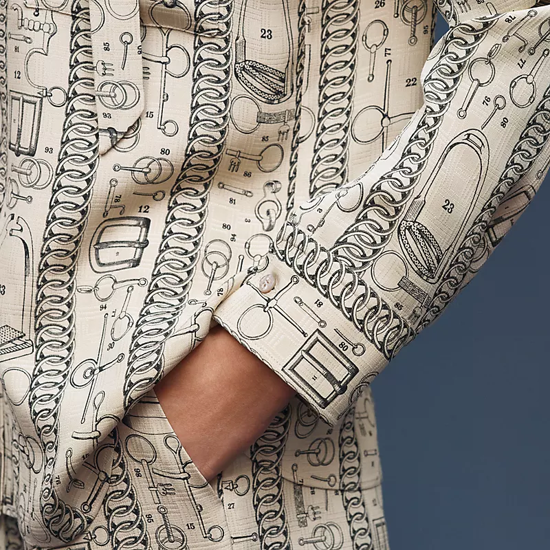 HERMES "CAHIER DU COLPORTEUR" SHIRT BEIGE PIERRE D'ISTRIE