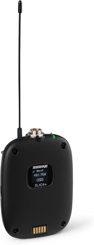 SHURE SLXD1 DIGITAL WIRELESS BODYPACK TRANSMITTER FOR CLEAR AUDIO PERFORMANCE