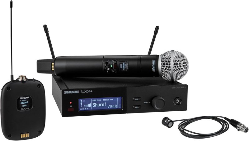 SHURE SLXD124 85M DIGITAL WIRELESS MICROPHONE SYSTEM G57 BAND PROFESSIONAL AUDIO COMBO