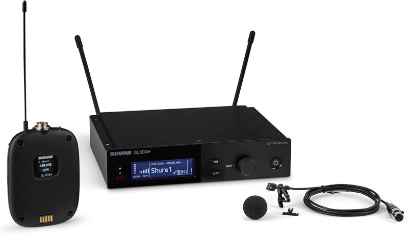 SHURE SLXD14 93 DIGITAL WIRELESS LAVALIER MICROPHONE SYSTEM G57 BAND FOR CLEAR AUDIO