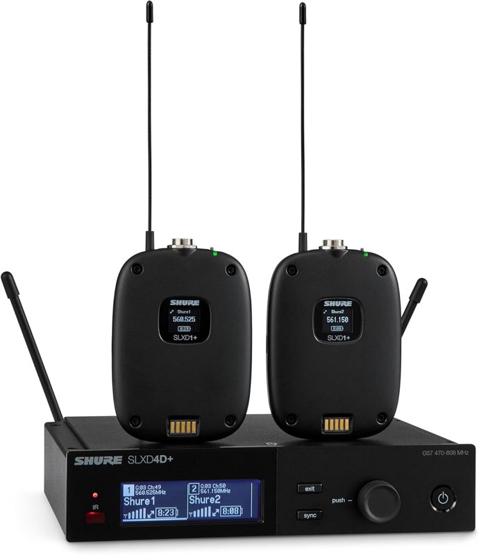 SHURE SLXD14D DUAL DIGITAL WIRELESS MICROPHONE SYSTEM G57 BAND - RELIABLE AUDIO SOLUTION
