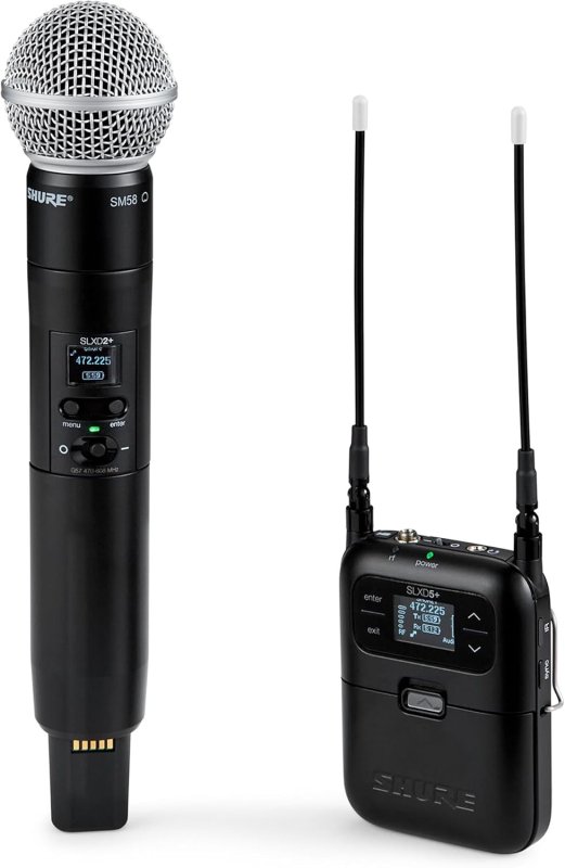 SHURE SLXD25 PORTABLE WIRELESS MICROPHONE SYSTEM WITH SM58 CAPSULE G57 BAND
