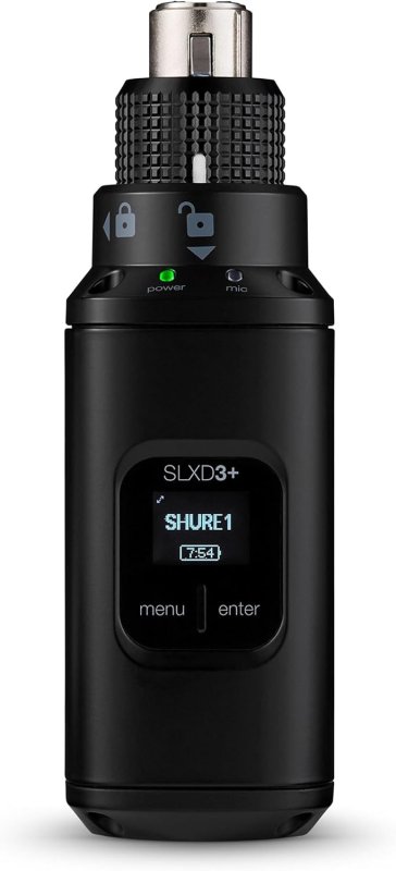 SHURE SLXD3 WIRELESS PLUG-ON XLR TRANSMITTER FOR PROFESSIONAL AUDIO SYSTEMS