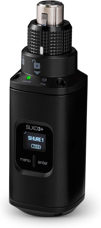 SHURE SLXD3 WIRELESS PLUG-ON XLR TRANSMITTER FOR PROFESSIONAL AUDIO SYSTEMS