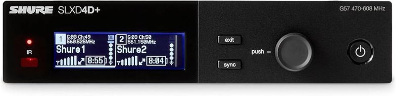 SHURE SLXD4D DUAL-CHANNEL DIGITAL WIRELESS RECEIVER FOR CLEAR AUDIO PERFORMANCE