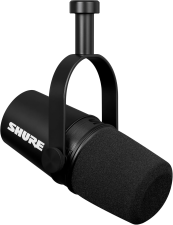 SHURE MV7X BLACK XLR DYNAMIC MICROPHONE FOR PODCASTING AND RECORDING