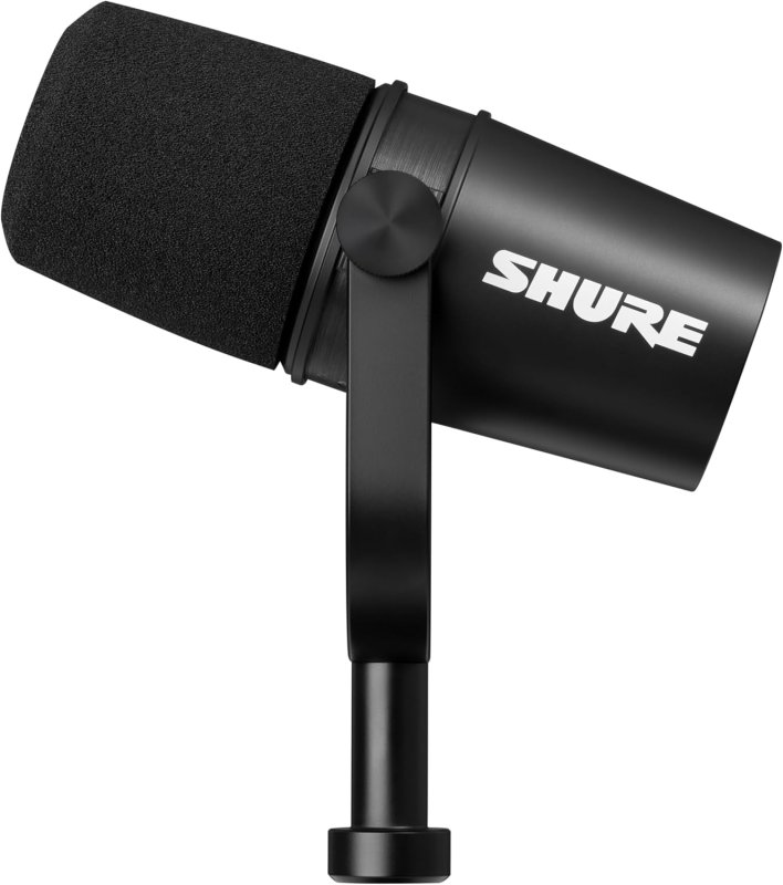 SHURE MV7X BLACK XLR DYNAMIC MICROPHONE FOR PODCASTING AND RECORDING