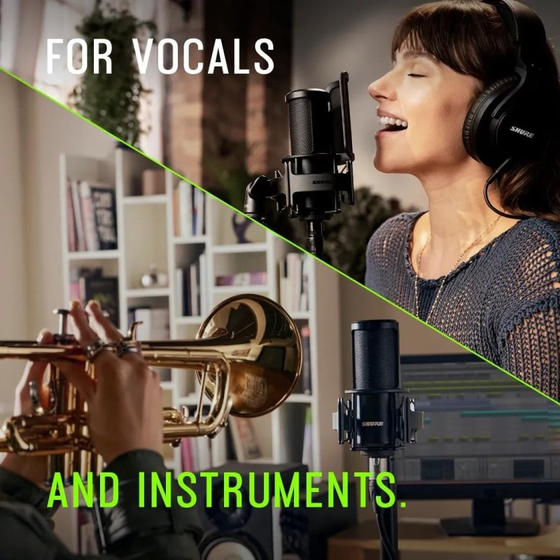 SHURE SM4 XLR STUDIO CONDENSER MICROPHONE KIT FOR PROFESSIONAL RECORDING AND STREAMING