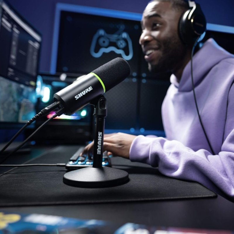 SHURE MV6 USB MICROPHONE GEN 1 FOR GAMING, STREAMING, AND RECORDING HIGH-QUALITY AUDIO
